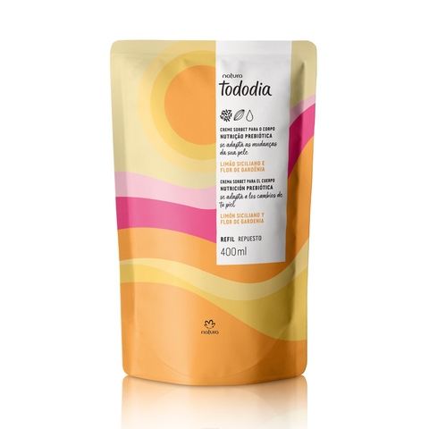 Refil Creme Desodorante Nutritivo Tododia Limão Siciliano e Flor de Gardênia 400ml
