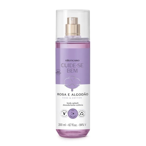Body Splash Cuide-se Bem Rosa e Algodão 200ml - comprar online