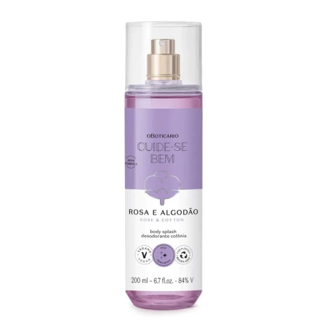 Body Splash Cuide-se Bem Rosa e Algodão 200ml - comprar online