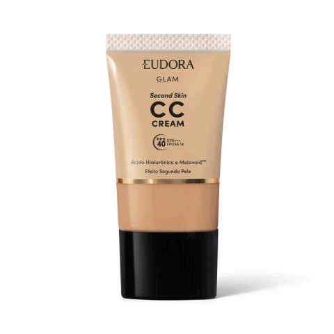 CC Cream Eudora Glam Second Skin Cor 50 30ml - comprar online