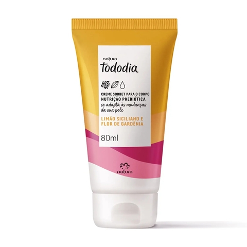 Mini Hidratante Sorbet Tododia Limão Siciliano e Flor de Gardênia 80ml