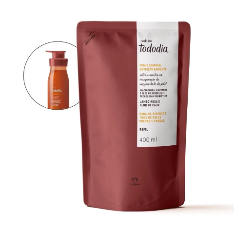 Refil Creme Corporal Nutrição Radiante Tododia Jambo Rosa e Flor de Caju - comprar online
