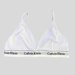 Top Calvin Klein triângulo modern cotton alça fina regulável algodão c/elastano - loja online