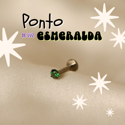 labret ponto de luz esmeralda - comprar online