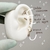 Imagem do labret ponto de luz retangular com pingente spyke
