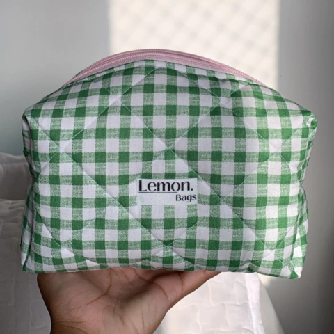 Necessaire Box - Xadrez Verde