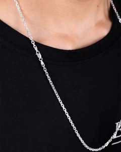 Corrente Cadeado 4mm x 70cm - Prata 925 - Empire Pratas