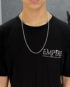 Corrente Grumet 2mm e Pingente Sifrão - Prata 925 na internet