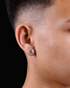 Par de Brincos Zircônia 7mm - Prata 925 - comprar online