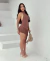vestido arrastão marron - comprar online