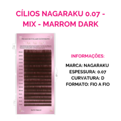 Cílios Nagaraku Marrom Dark Mix 0.07 Curv. D na internet