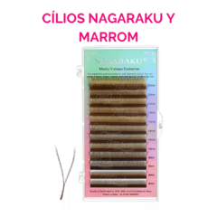 Cílios Nagaraku Y Mix Volume Brasileiro Marrom 0.07 Curv. D na internet