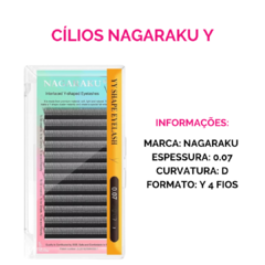 Cílios Nagaraku Y Unitário Volume Brasileiro 0.07 Curv. D - loja online