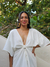 vestido travessia curto linho - off white - comprar online