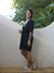 vestido travessia viscose curto - preto - AVOÁ