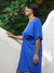 vestido travessia viscose curto - royal - loja online