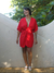 vestido travessia viscose curto - vermelho - comprar online