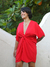 vestido travessia viscose curto - vermelho na internet