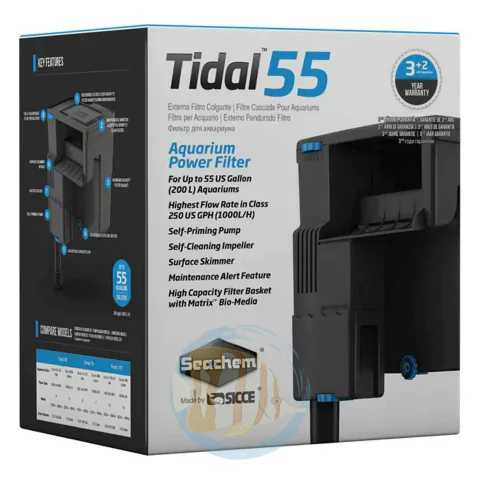 Filtro Hang On Seachem Tidal 55 Para Aquários Até 200l -110v