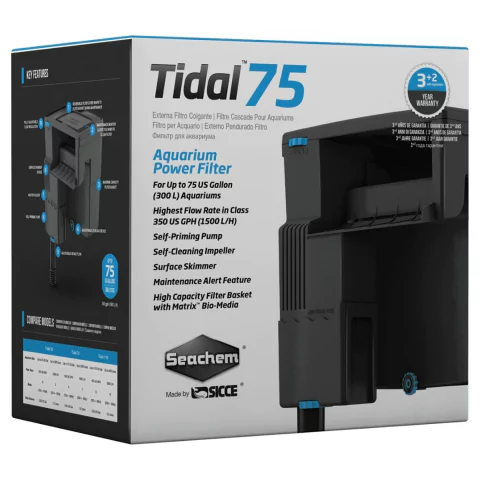 Filtro Hang On Seachem Tidal 75 Para Aquários Até 300l -110v