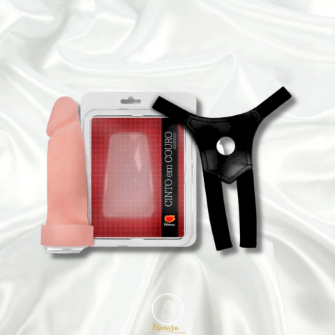 Prótese 16 cm x 5 cm com Vértebra e Cinto em Cyber Skin (simula textura da pele) Sexy Fantasy