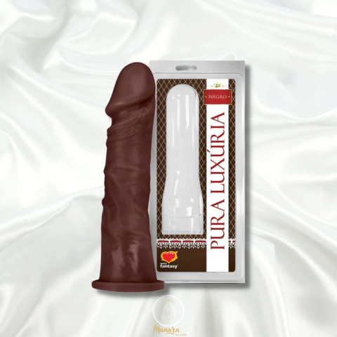 Prótese Realístico Maciço 18,5 cm x 4,2 cm Cor Marrom Sexy Fantasy