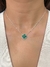 GARGANTILHA TREVO ÚNICO VERDE