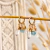 Brinco Trio 2026 | Quartzo de Cristal e Água Marinha Prata ou Dourado - Utopia Pedras
