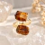 Anel duas Pedras Olho de Tigre Dourado - comprar online