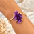 Bracelete Uma Pedra Druza de Ametista Dourado na internet