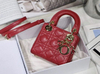 Bolsa Lady Dior Micro Vermelha Italiana