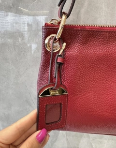 Bolsa Prada Tessuto Hobo Vermelha Italiana - loja online
