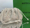 Bolsa Bottega Veneta Mini Pouch Intrecciato Off-White Italiana