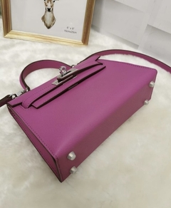 Bolsa Hermes Kelly Mini 20 Rosa Pink Italiana - Romaly Grifes Bolsas
