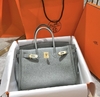 Bolsa Hermes Birkin 25 Cinza Azulado italiana