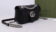 Bolsa Gucci Marmont Aria Preta Italiana - comprar online