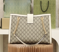 Bolsa Gucci Padlock Shoulder Média GG e Off-White Italiana - comprar online