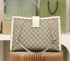 Bolsa Gucci Padlock Shoulder Média GG e Off-White Italiana - comprar online