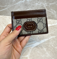 Porta Cartão Gucci Marrom Italiana