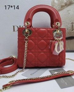 Bolsa Lady Dior Mini Vermelha Italiana - comprar online