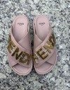 Sandália Fendigraphy Rosa Italiana