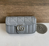 Bolsa Gucci Super Mini Cinza Italiana