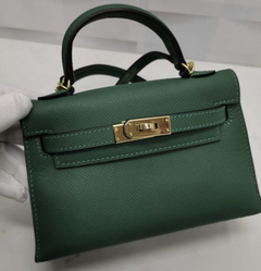 Bolsa Hermes Kelly Mini 20 Verde Italiana