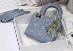 Bolsa Lady Dior Micro Azul Italiana