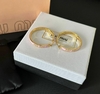 Brinco Celine Argola Rosa com Dourado Italiana
