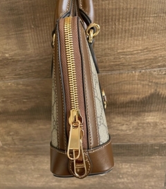 Bolsa Gucci Horsebit 1955 Tote Mini Marrom Italiana - Romaly Grifes Bolsas