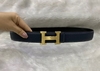Cinto Hermès Dupla Face Azul Marinho Italiana