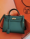 Bolsa Hermes Kelly 25 Epsom Verde Italiana