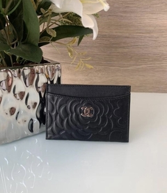 Porta Cartão Chanel Flor Italiana