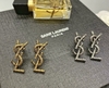 Brinco YSL Dourado e Prata Italiana